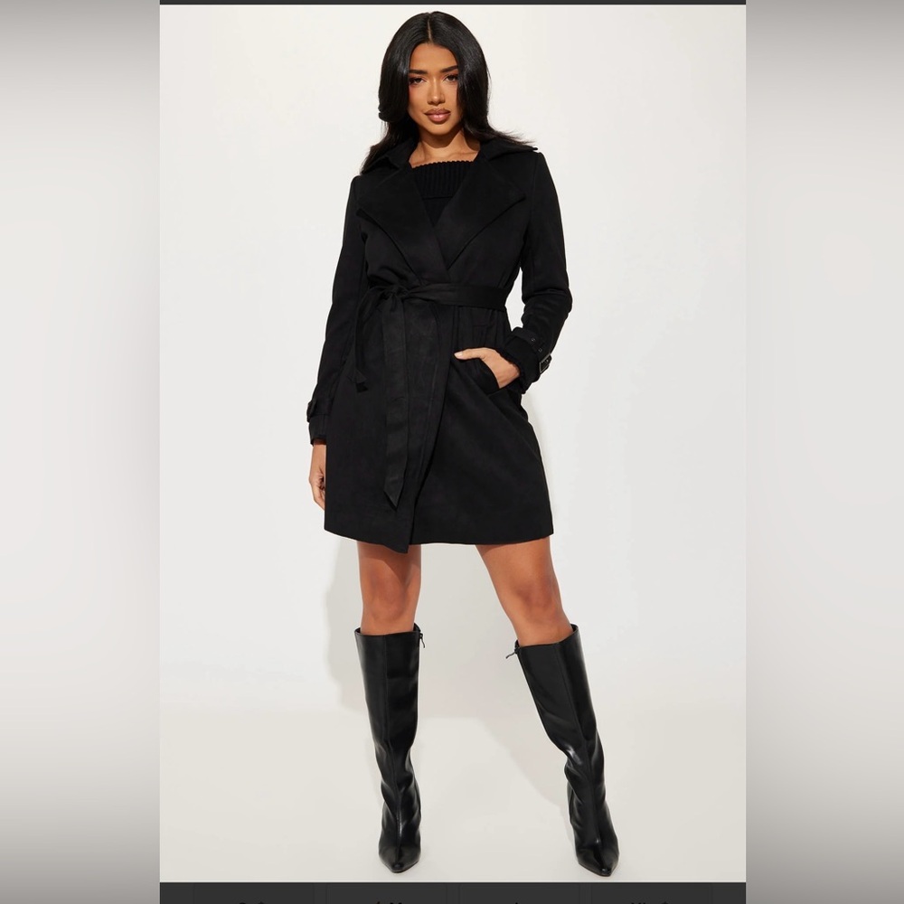 Brand new black suede feel coat Coalition LA(brand)